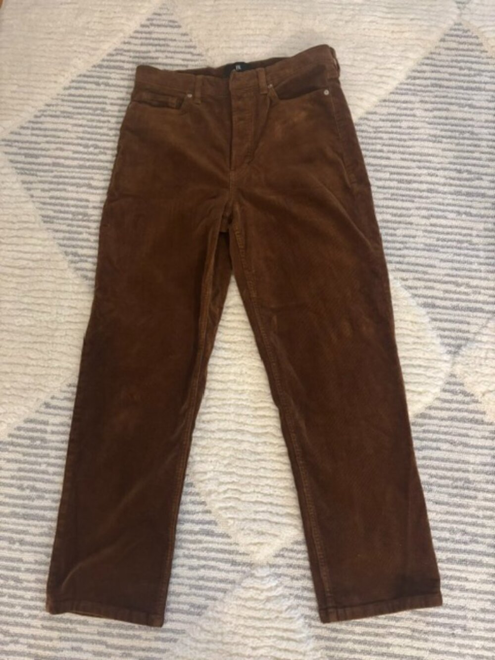 Banana Republic, Button-Fly, Straight Leg, High Rise, Cords, Chestnut